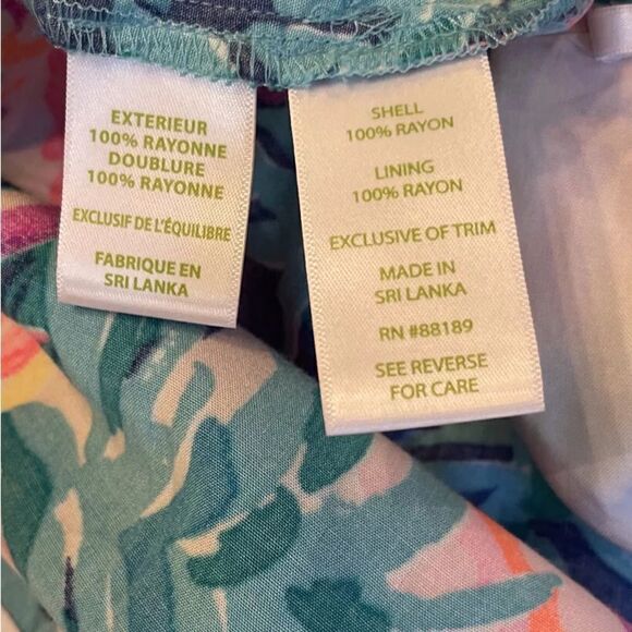 Lilly Pulitzer | Seaside Aqua Tanya Dress Romper | 8 - Picture 8 of 8